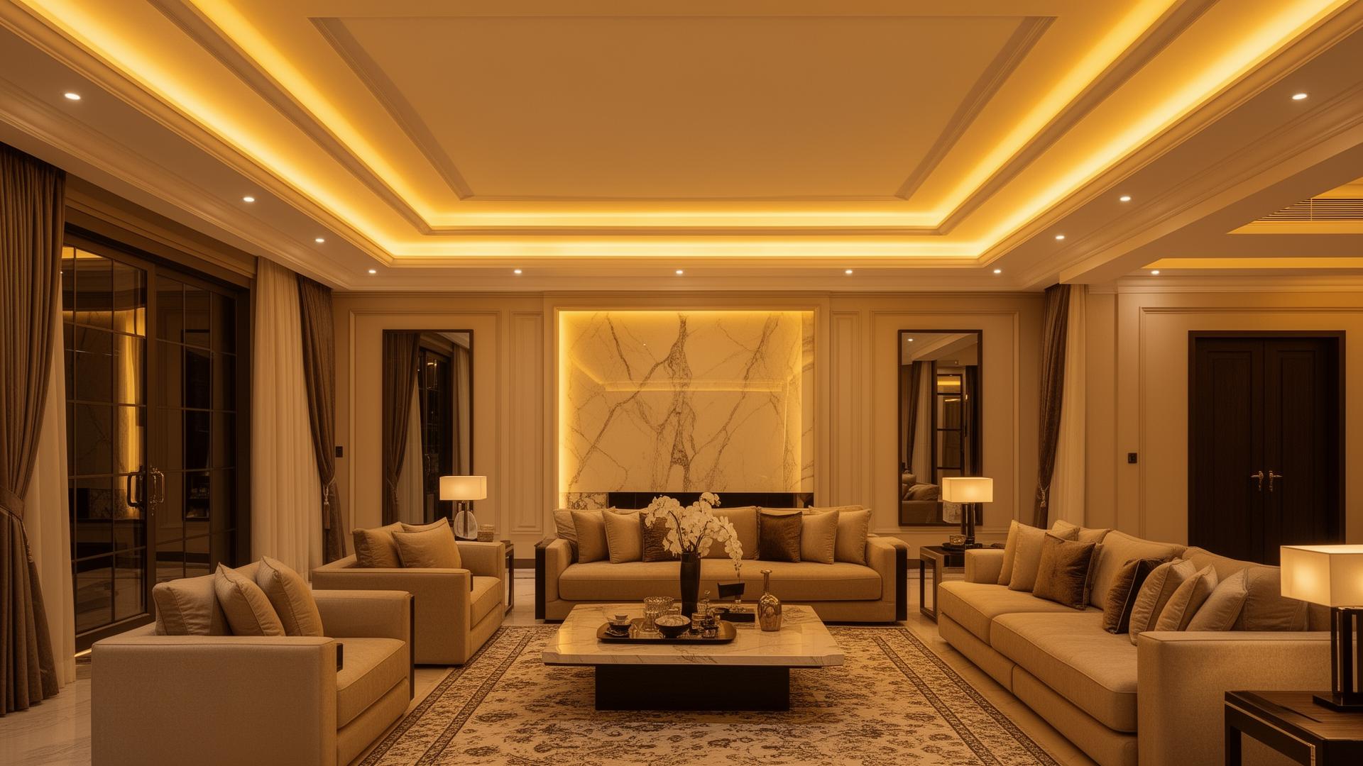 ديكور جبس بورد فاخر في فيلا كويتية