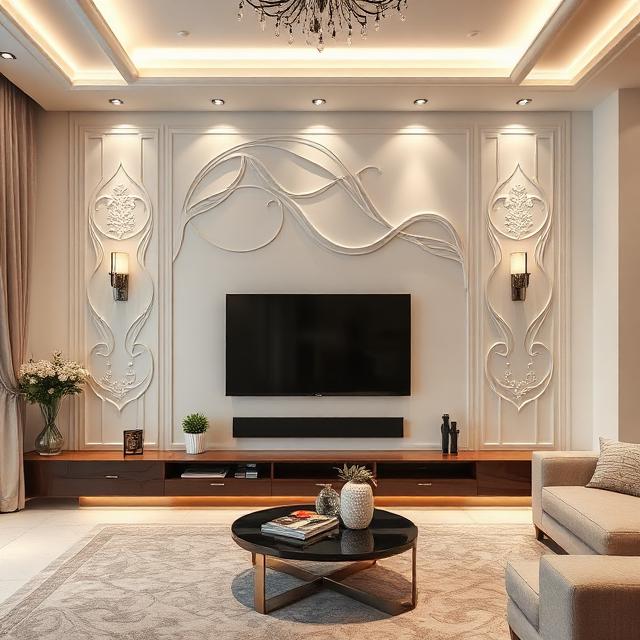 ديكور جبسم بورد شاشات